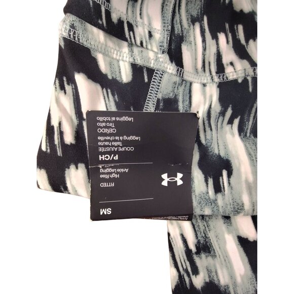 Under Armour Women's Motion Leggings S  Abstract Print Black-Grey - Picture 3 of 10
